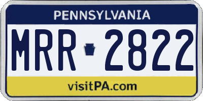PA license plate MRR2822