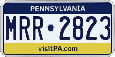PA license plate MRR2823