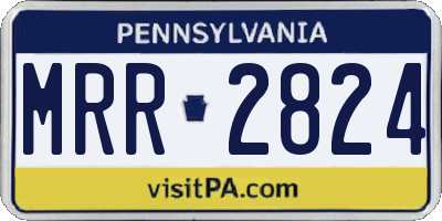 PA license plate MRR2824