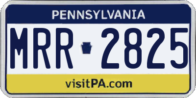 PA license plate MRR2825