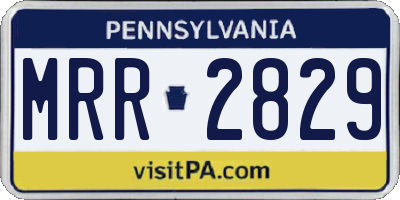 PA license plate MRR2829