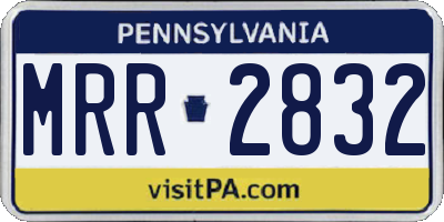 PA license plate MRR2832