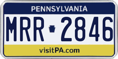 PA license plate MRR2846