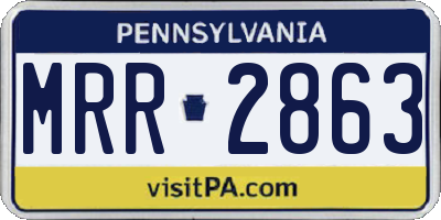 PA license plate MRR2863