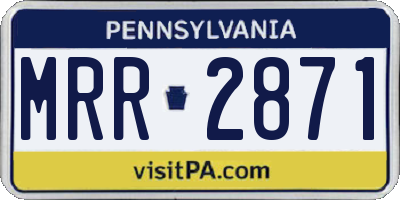 PA license plate MRR2871