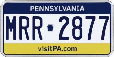 PA license plate MRR2877
