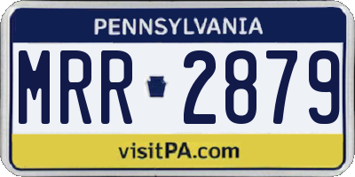 PA license plate MRR2879