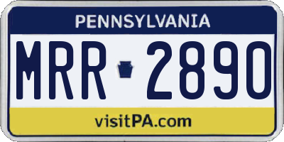 PA license plate MRR2890