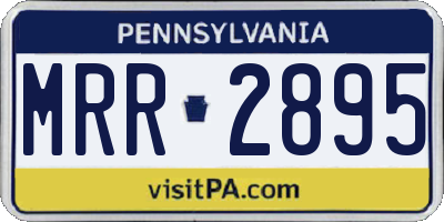 PA license plate MRR2895