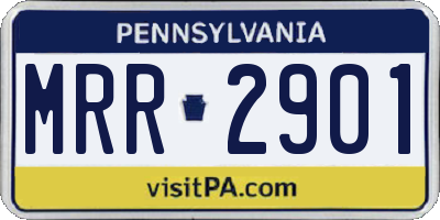 PA license plate MRR2901