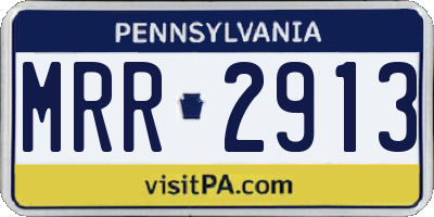 PA license plate MRR2913