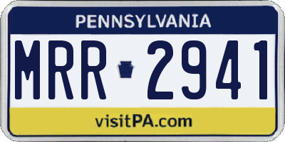 PA license plate MRR2941