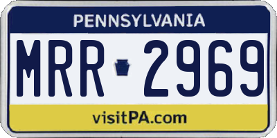 PA license plate MRR2969