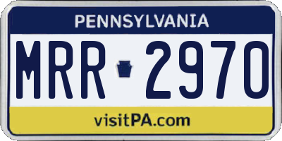 PA license plate MRR2970
