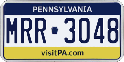 PA license plate MRR3048