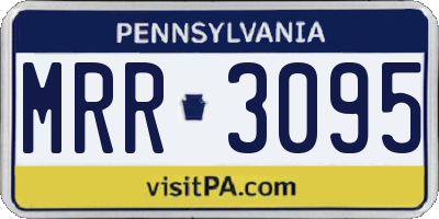 PA license plate MRR3095