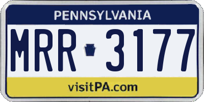 PA license plate MRR3177