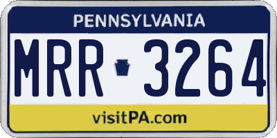 PA license plate MRR3264