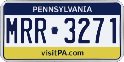 PA license plate MRR3271
