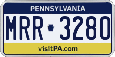 PA license plate MRR3280