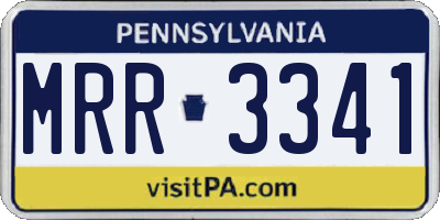 PA license plate MRR3341