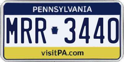 PA license plate MRR3440