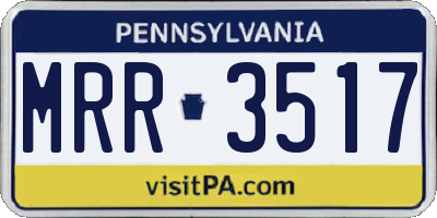 PA license plate MRR3517