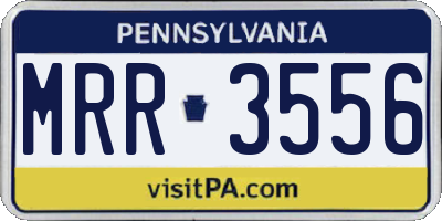 PA license plate MRR3556