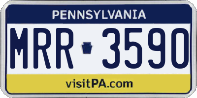 PA license plate MRR3590