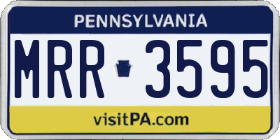 PA license plate MRR3595