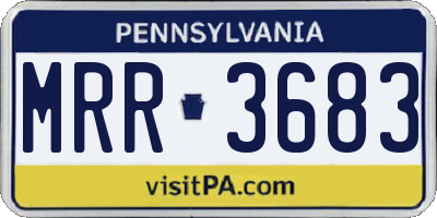 PA license plate MRR3683