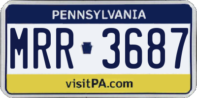 PA license plate MRR3687