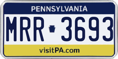 PA license plate MRR3693