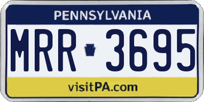 PA license plate MRR3695