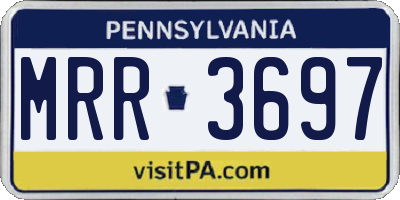 PA license plate MRR3697