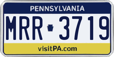 PA license plate MRR3719