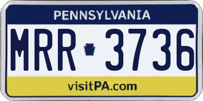 PA license plate MRR3736