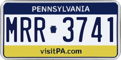 PA license plate MRR3741