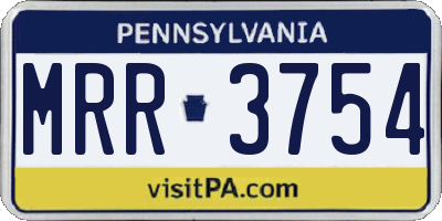 PA license plate MRR3754