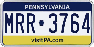 PA license plate MRR3764
