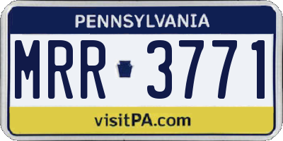 PA license plate MRR3771