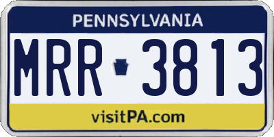 PA license plate MRR3813