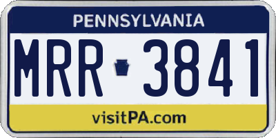 PA license plate MRR3841