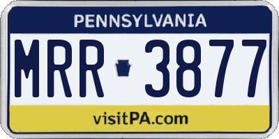 PA license plate MRR3877