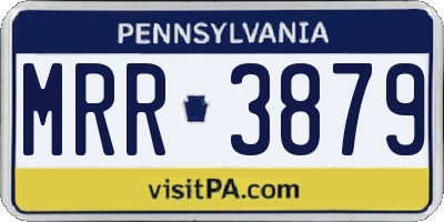 PA license plate MRR3879