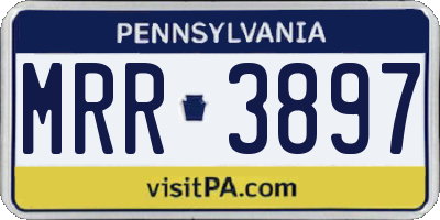 PA license plate MRR3897