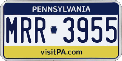 PA license plate MRR3955