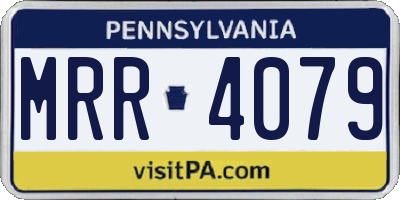 PA license plate MRR4079