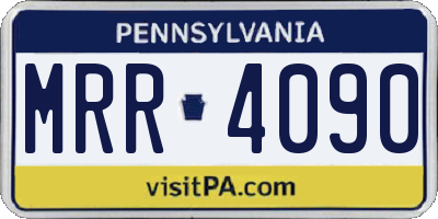 PA license plate MRR4090