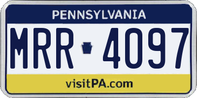 PA license plate MRR4097